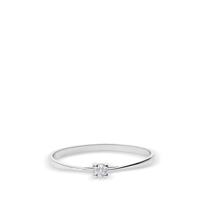 Anillo diamante natural 0.03 ct. oro 18 quilates