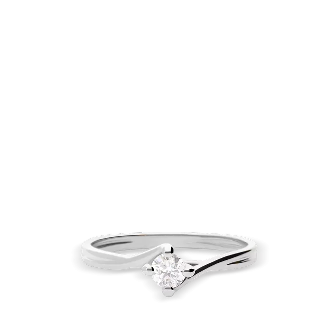 Anillo diamante natural 0.20 ct. oro 18 quilates SWIRL