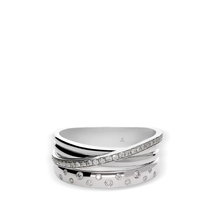 Anillo diamante natural 0.02 ct. oro 18 quilates COSMIC AURA