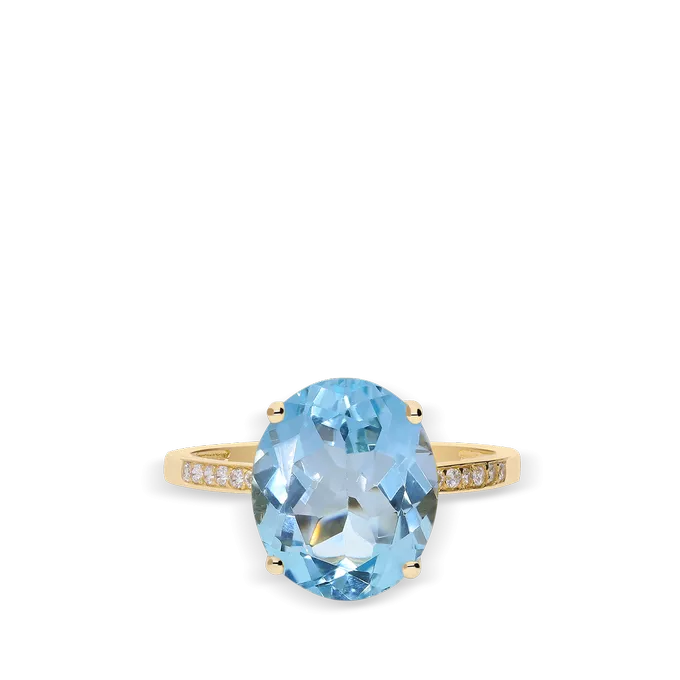 18k gold ring SPARKLING COLORS