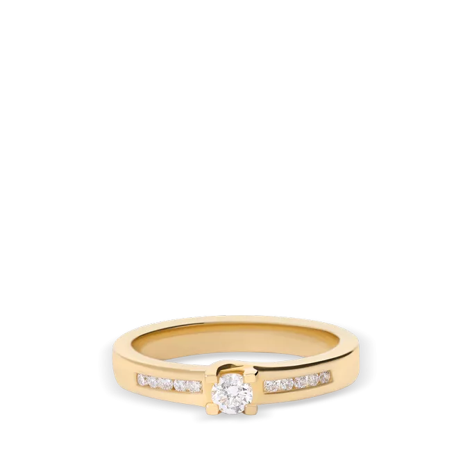 Anillo diamante natural 0.16 ct. oro 18 quilates COMET