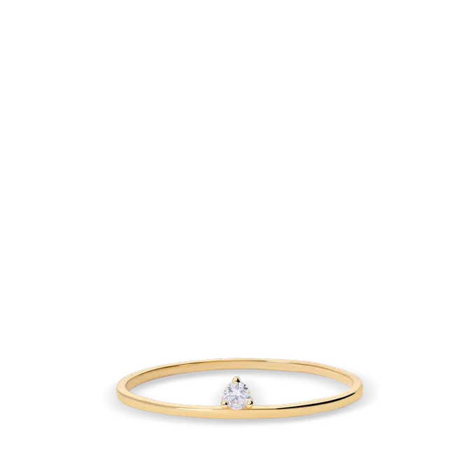 Anillo diamante natural 0.04 ct. oro 18 quilates