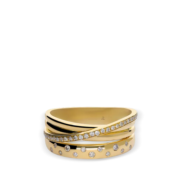 Anillo diamante natural 0.02 ct. oro 18 quilates COSMIC AURA