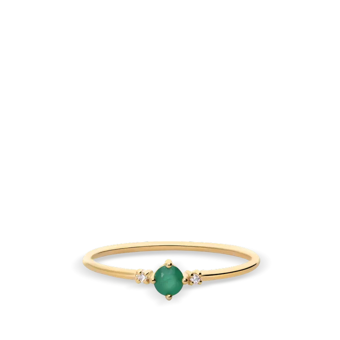 Anillo diamante natural oro 18 quilates RAINFOREST