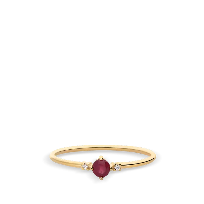 Anillo diamante natural oro 18 quilates MAGMA