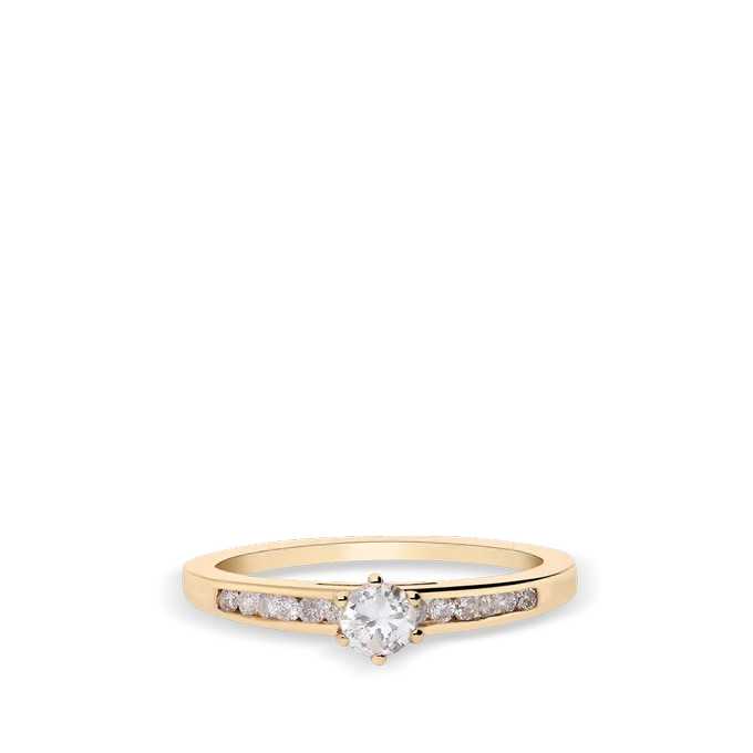 Anillo diamante natural oro 18 quilates COMET