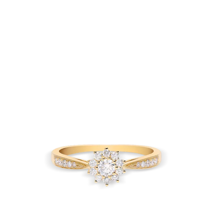 Anillo diamante natural 0.11 ct. oro 18 quilates