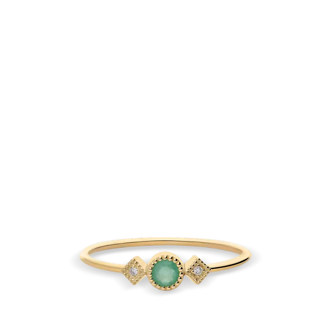 Anillo diamante natural 0.02 ct. oro 18 quilates RAINFOREST