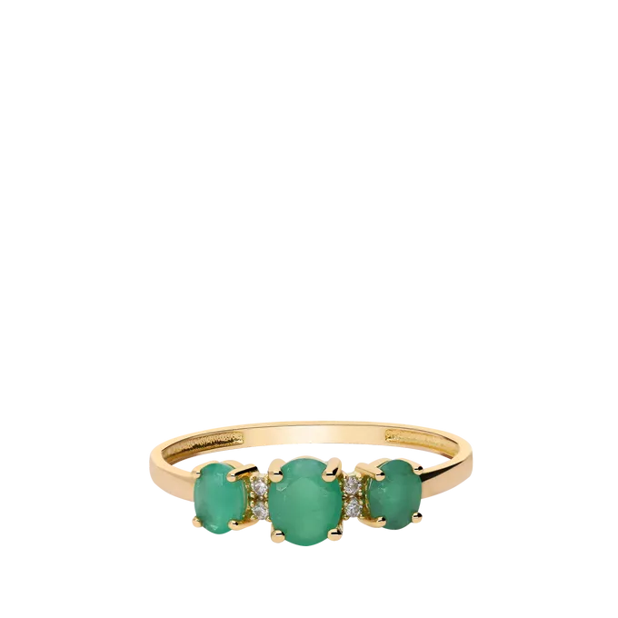 Anillo diamante natural oro 18 quilates