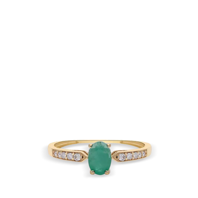 Anillo diamante natural oro 18 quilates RAINFOREST