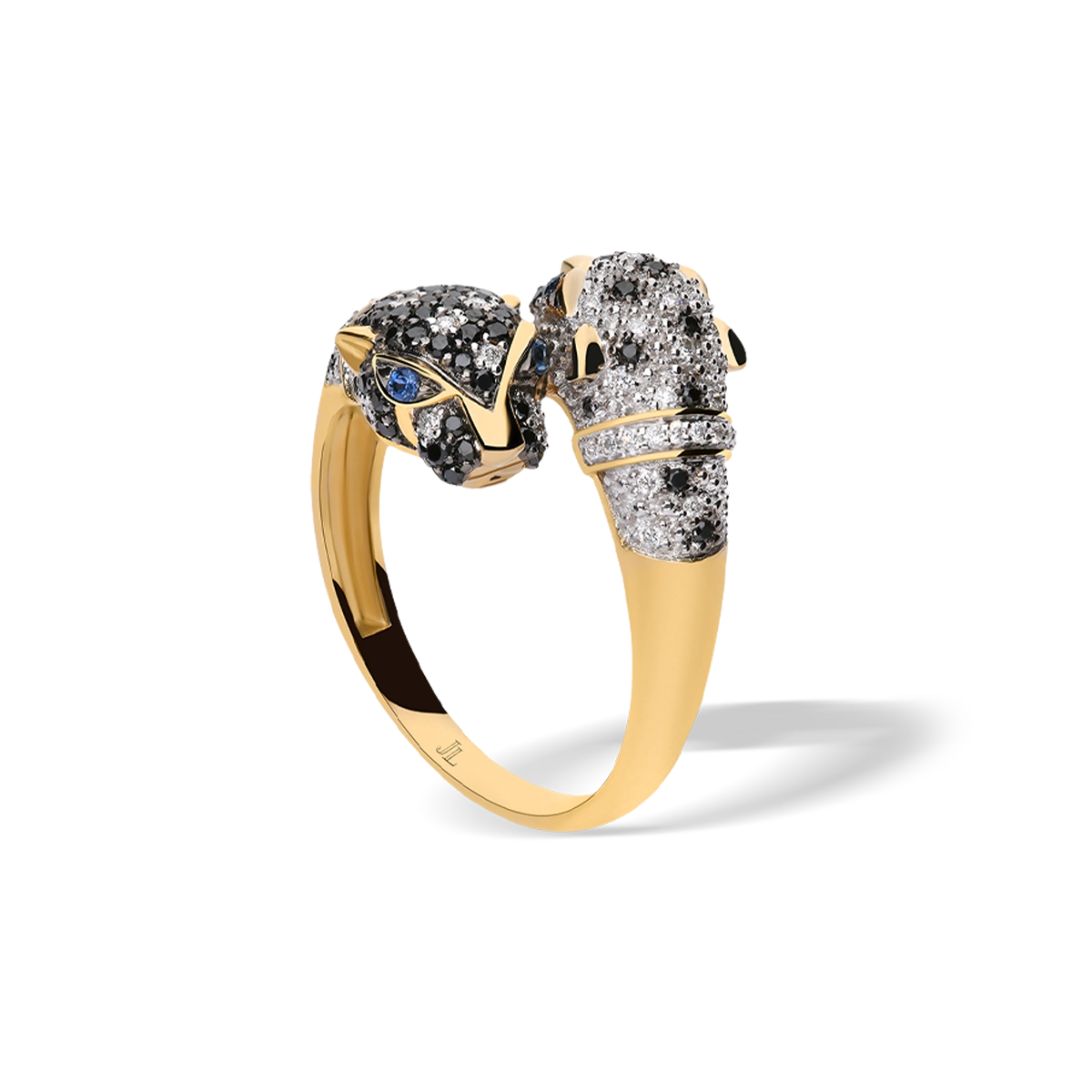 18k gold diamond ring SNOW LEOPARD