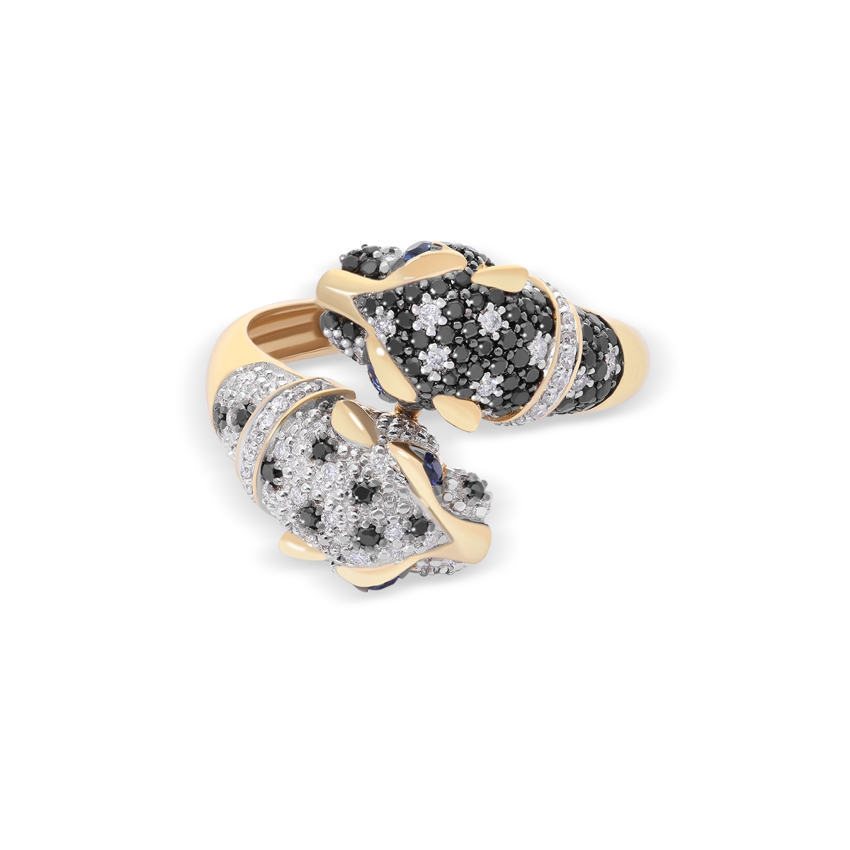 18k gold diamond ring SNOW LEOPARD