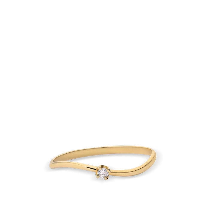 Anillo diamante natural 0.03 ct. oro 18 quilates SWIRL
