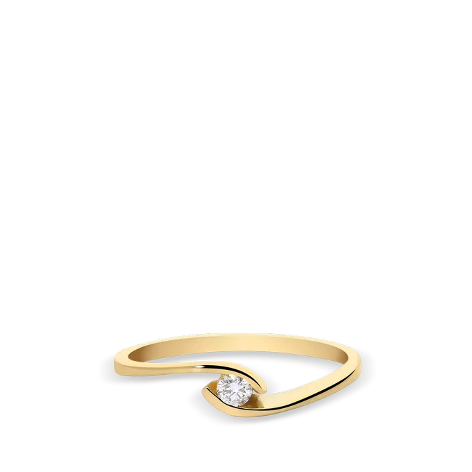 18k gold diamond ring GRAVITY