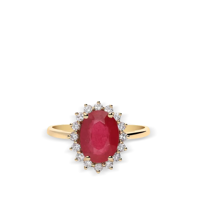Anillo diamante natural oro 18 quilates