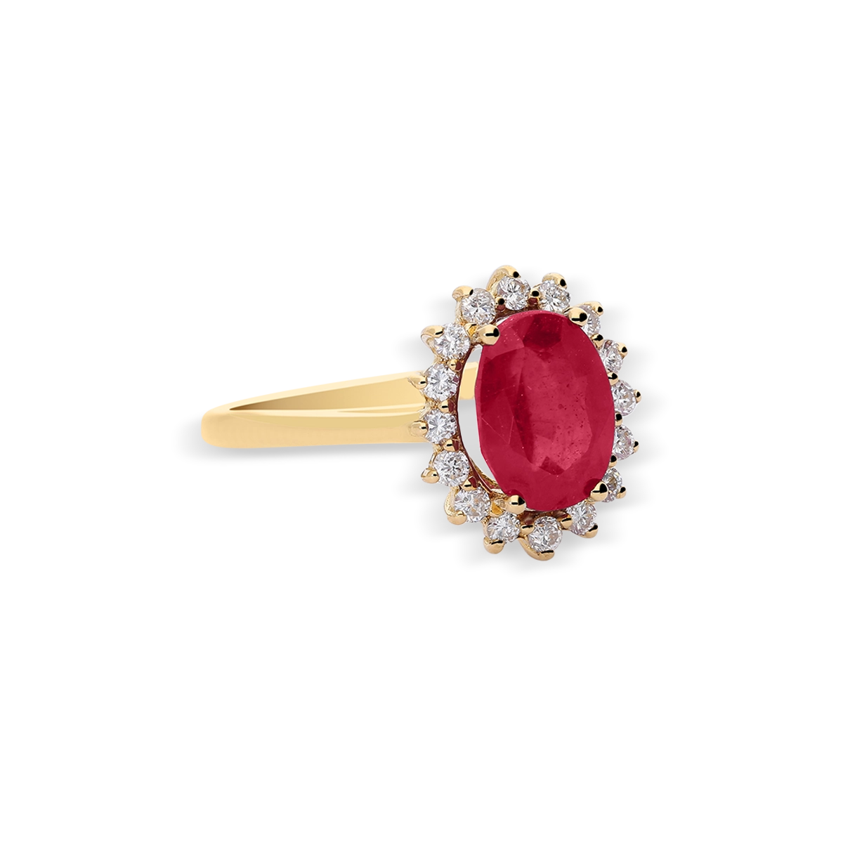 18k gold diamond ring ROYAL RUBY