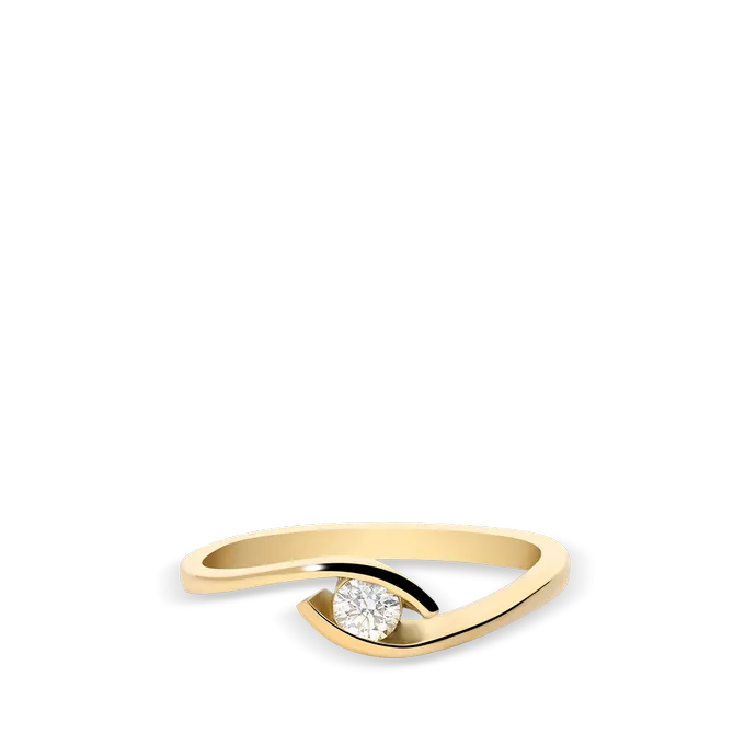 18k gold diamond ring GRAVITY