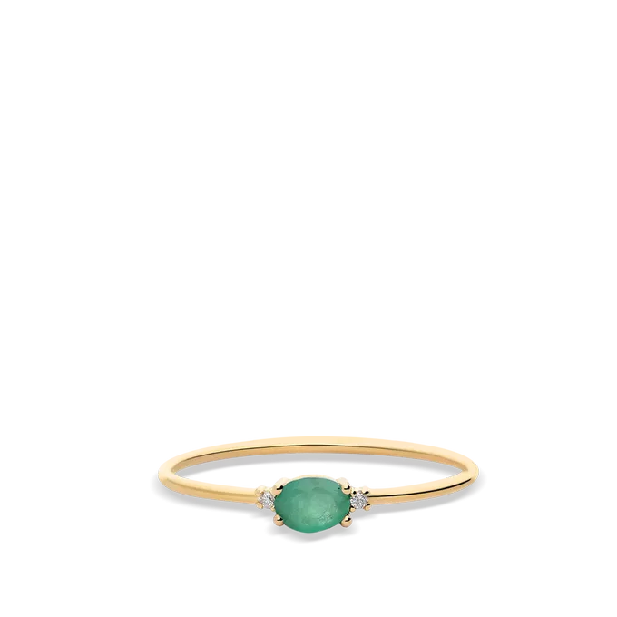 Anillo diamante natural 0.02 ct. oro 18 quilates