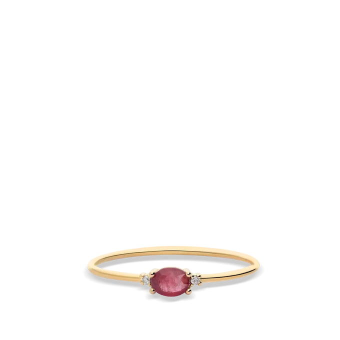 Anillo diamante natural 0.02 ct. oro 18 quilates