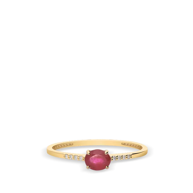 Anillo diamante natural 0.03 ct. oro 18 quilates