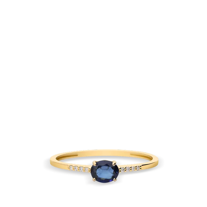 Anillo diamante natural 0.03 ct. oro 18 quilates