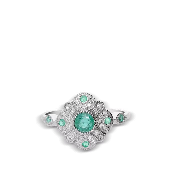 Anillo diamante natural oro 18 quilates