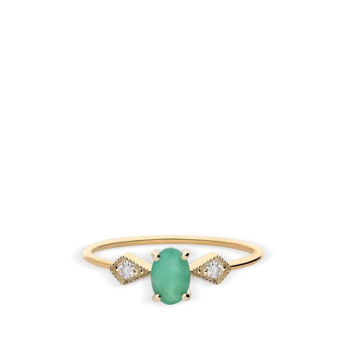 Anillo diamante natural 0.06 ct. oro 18 quilates