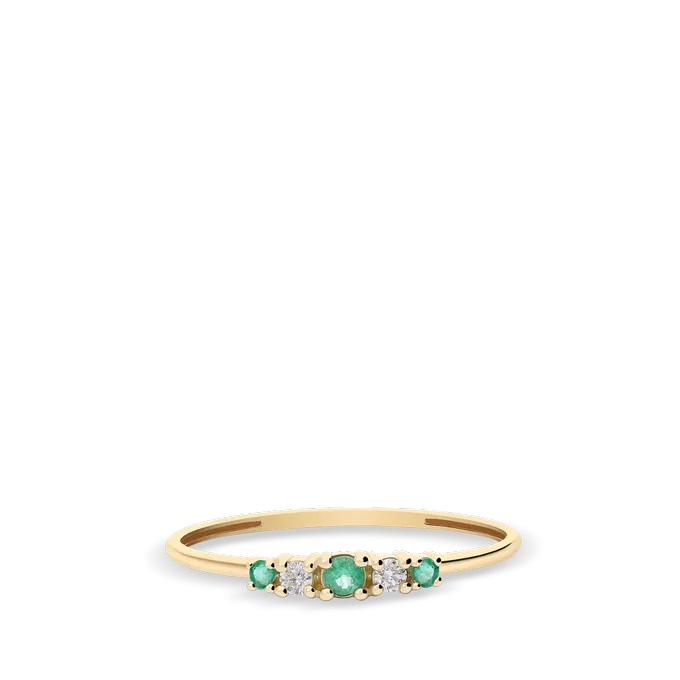 Anillo diamante natural 0.05 ct. oro 18 quilates