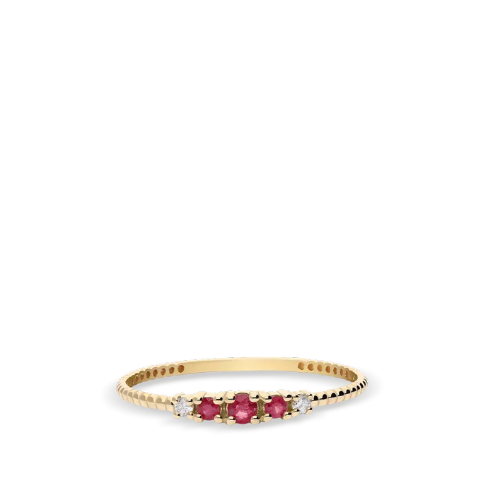 Anillo diamante natural 0.03 ct. oro 18 quilates