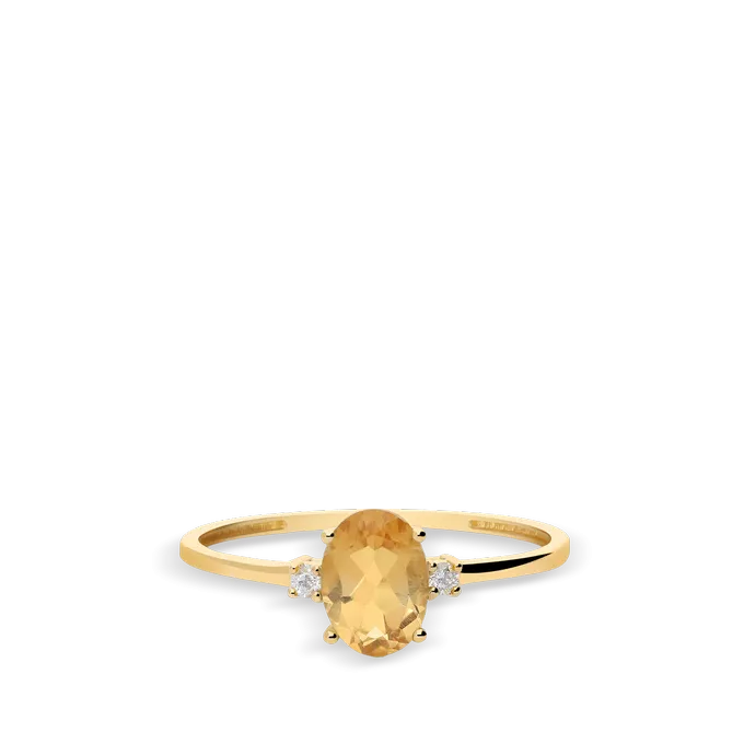 Anillo diamante natural 0.04 ct. oro 18 quilates