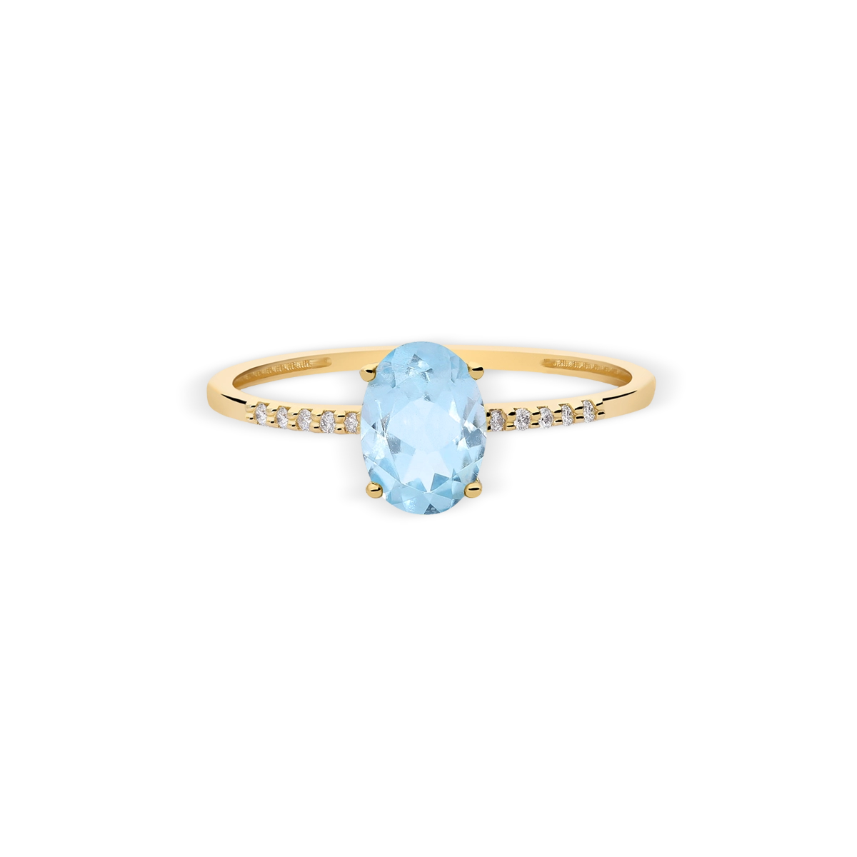 Anillo diamante natural 0.05 ct. oro 18 quilates