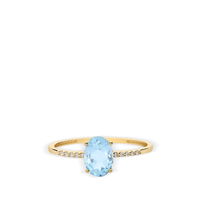 Anillo diamante natural 0.05 ct. oro 18 quilates