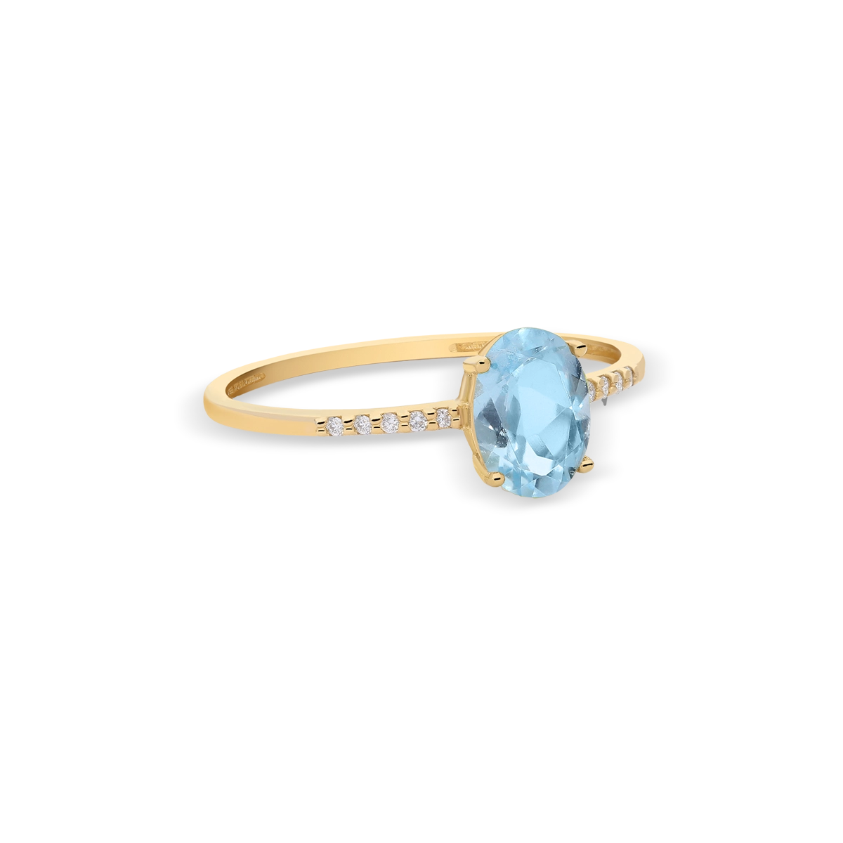 Anillo diamante natural 0.05 ct. oro 18 quilates