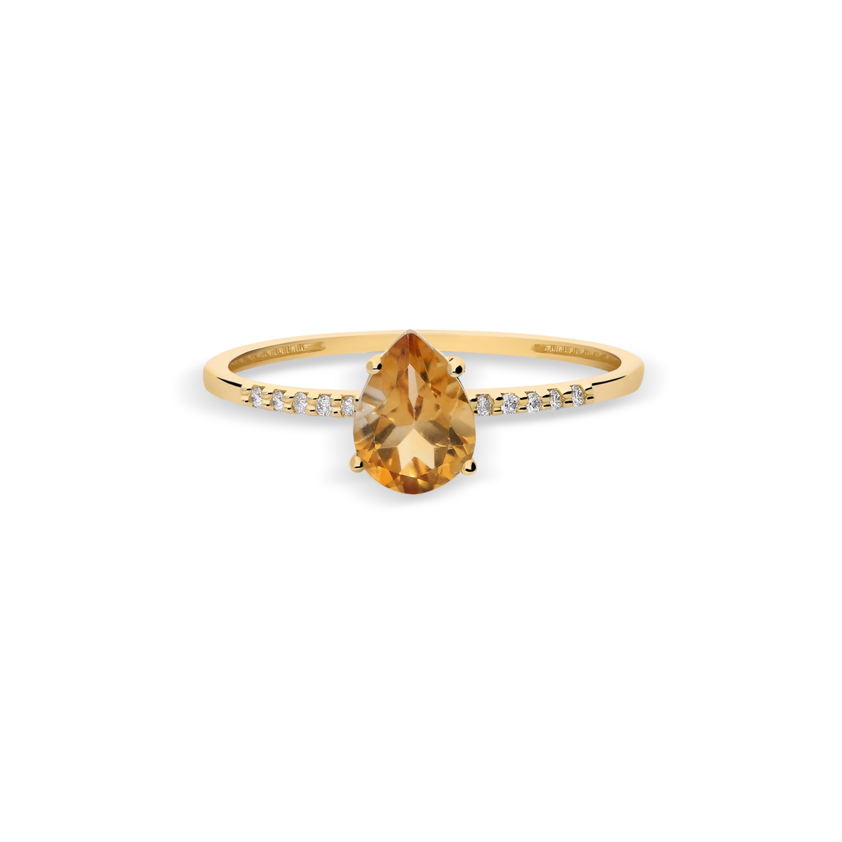 Anillo diamante natural 0.05 ct. oro 18 quilates