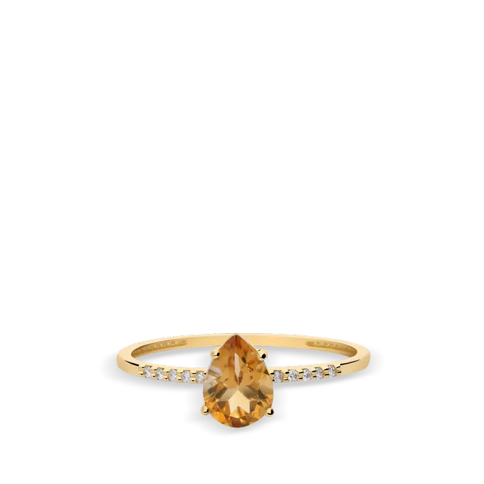 Anillo diamante natural 0.05 ct. oro 18 quilates