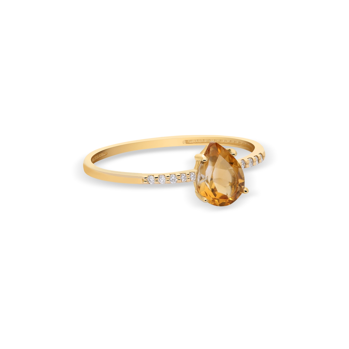 Anillo diamante natural 0.05 ct. oro 18 quilates