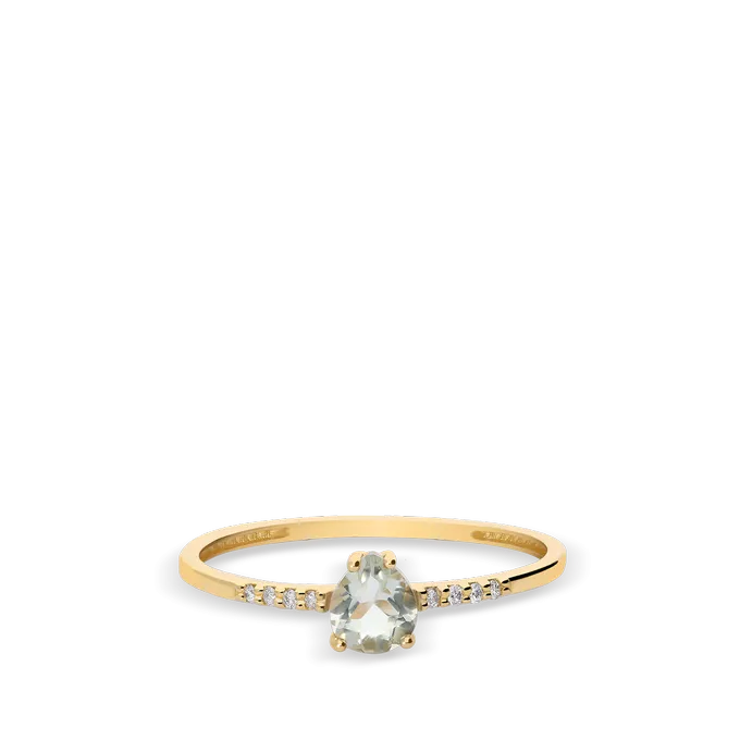 Anillo diamante natural 0.03 ct. oro 18 quilates