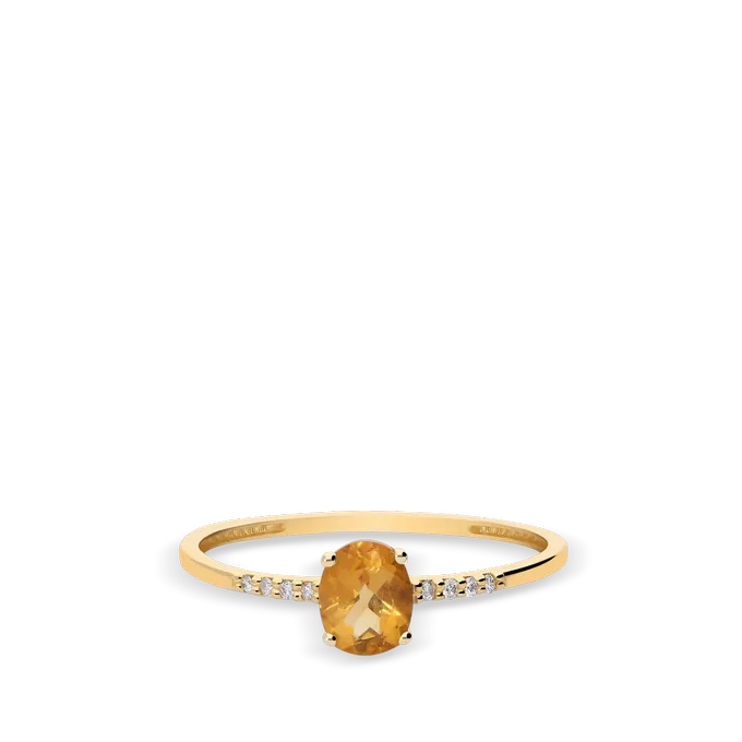 Anillo diamante natural 0.03 ct. oro 18 quilates