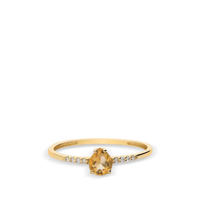 Anillo diamante natural 0.03 ct. oro 18 quilates