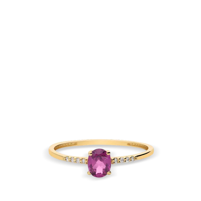 Anillo diamante natural 0.03 ct. oro 18 quilates