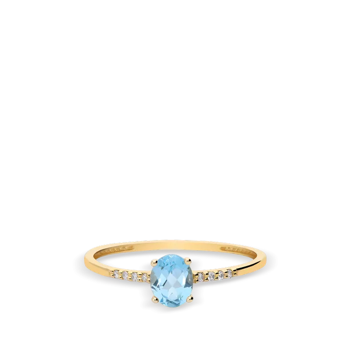 Anillo diamante natural 0.03 ct. oro 18 quilates