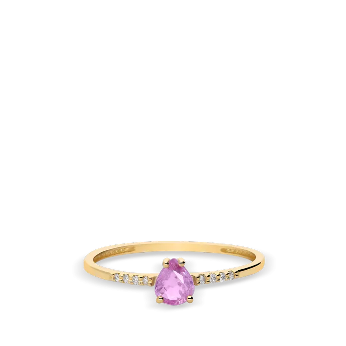 Anillo diamante natural 0.03 ct. oro 18 quilates