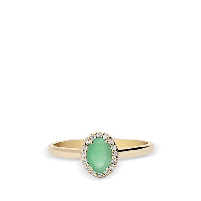 Anillo diamante natural 0.08 ct. oro 18 quilates