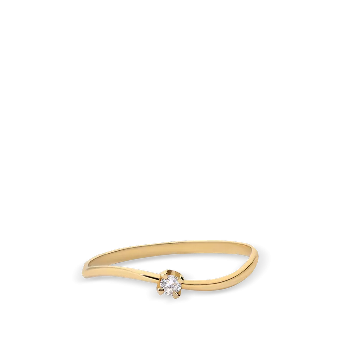 Anillo diamante natural 0.05 ct. oro 18 quilates