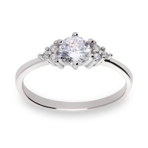 Sortija plata circonita 6 garras centro circonita 2 lados medida 05,5 113003-14