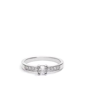 Sortija plata tipo solitario circonita garras aro circonita medida 4 124531-20
