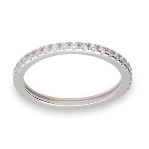 Sortija plata cinquillo 42 circonita garras tipo alianza medida 01,6 126126-16