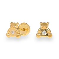 Pendientes para bebe osos oro 18 quilates