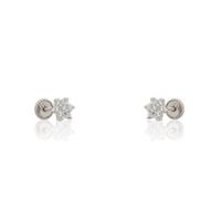 Pendiente oro blanco 18 quilates