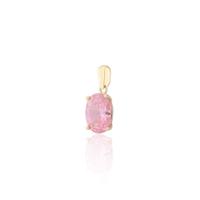 Colgante oro 18 quilates circonita rosa oval